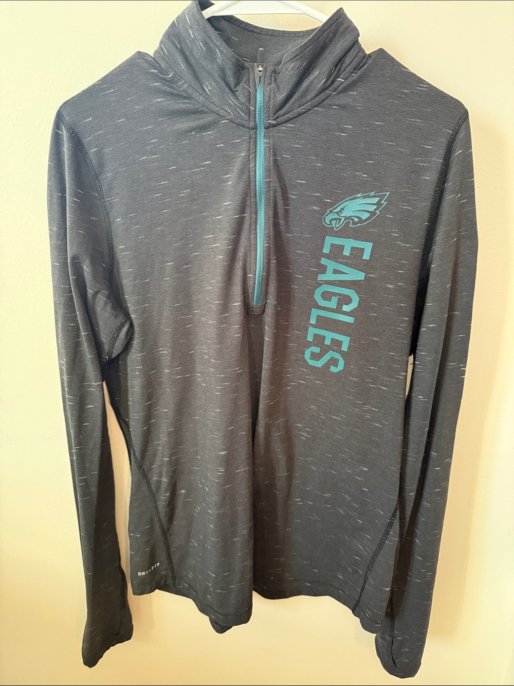 Women’s Philadelphia Eagles Black Heather Dri-FIT Team Apparel Pullover